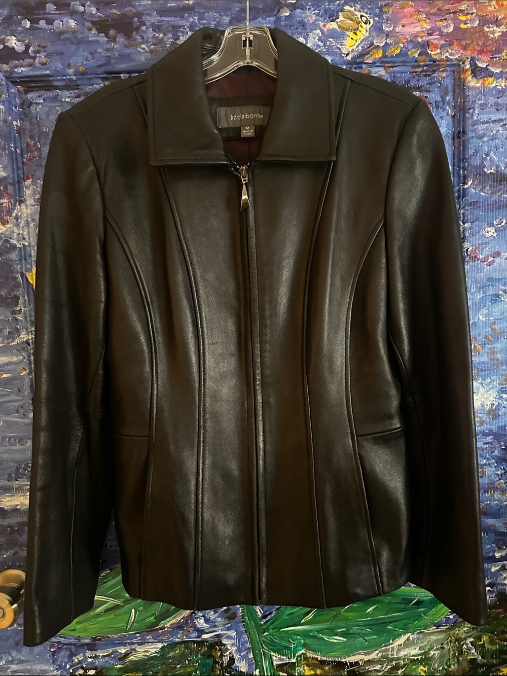 Vintage Liz Claiborne Black Smooth Leather Jacket